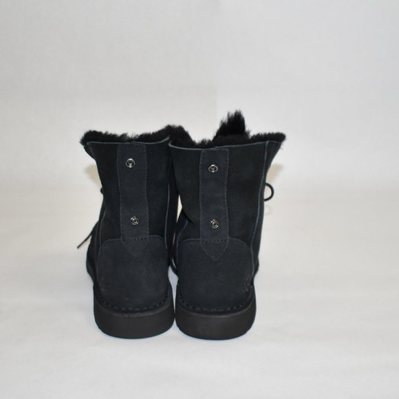 Ugg Quincy Boot Black Suede Size 8.5 1012359 - Picture 10 of 13
